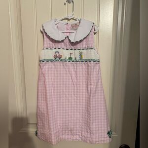 Smocked gingham golf dress